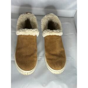 Timberland Skyla Bay Suede Slip On Shoes Women’s Size 8 M Faux Fur Lined A2CDJ